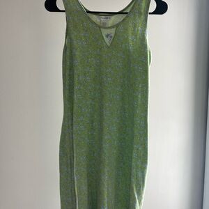 Floral Green Mini Dress